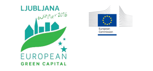 Logo Ljubljana - European green capital color